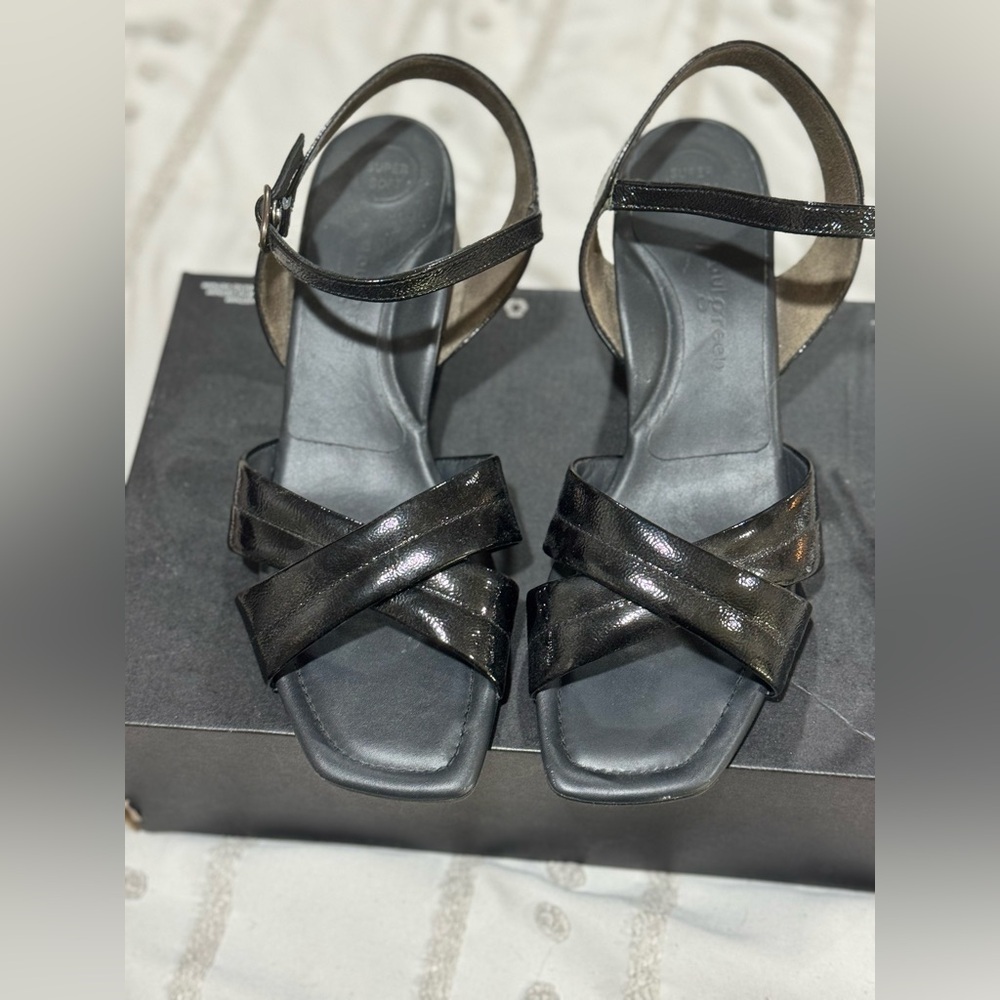 Paul Green Lexi Black Patent Leather Women's Sandals